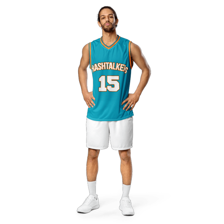 front of the custom Lingraphica basketball jersey